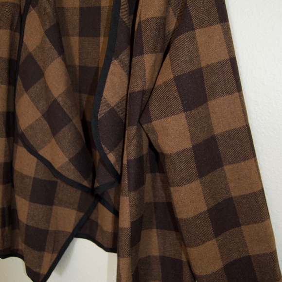 Brown Pattern Waterfall Jacket - Picture 3 of 3